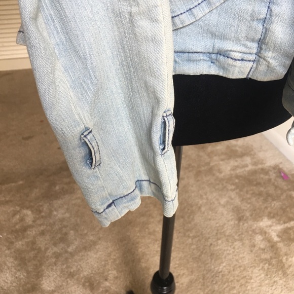 🧵I.N.C. STRETCH DENIM JEAN FRONT RUFFLE JACKET🧵 - Picture 7 of 8